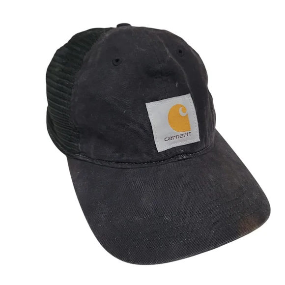 Carhartt Men's Black Meshback Cap Hat One Size Excellent Condition - Picture 3 of 7